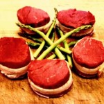 Filet Mignon Steaks w/ Bacon & Asparagus