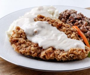 WEDNESDAY : CHICKEN FRIED STEAK and your choice of two sides: BLACK EYED PEAS, GREEN BEANS, OR MASHED POTATOES W/GRAVY